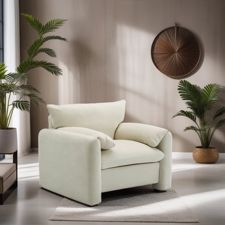 Cream single online chair